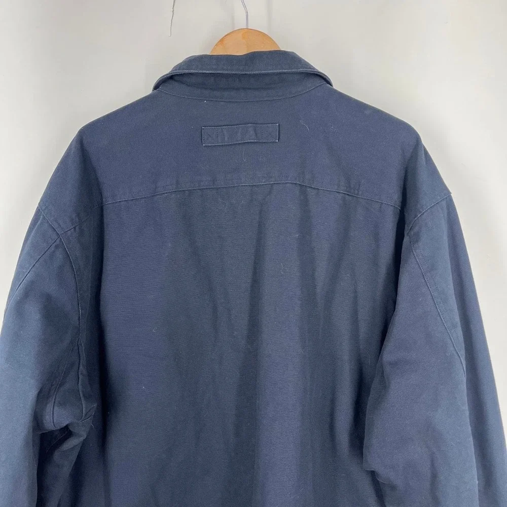 Duluth Trading Co Hanger Bender Mens 3XL Fleece Lined Cotton Canvas Shirt Jacket